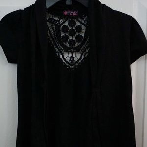 Tempted Girl Black Short Sleeve light Jacket M